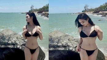 Дао Ви, красивая сестра, демонстрируя свою киску, полную воды