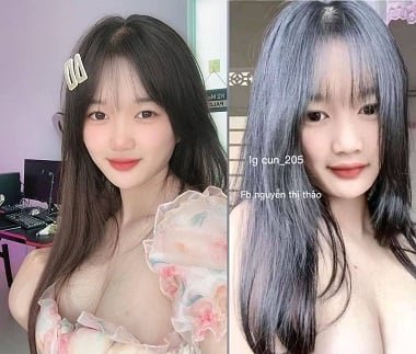 Ngoc Mai сидит с большим грудным баком очень вершина